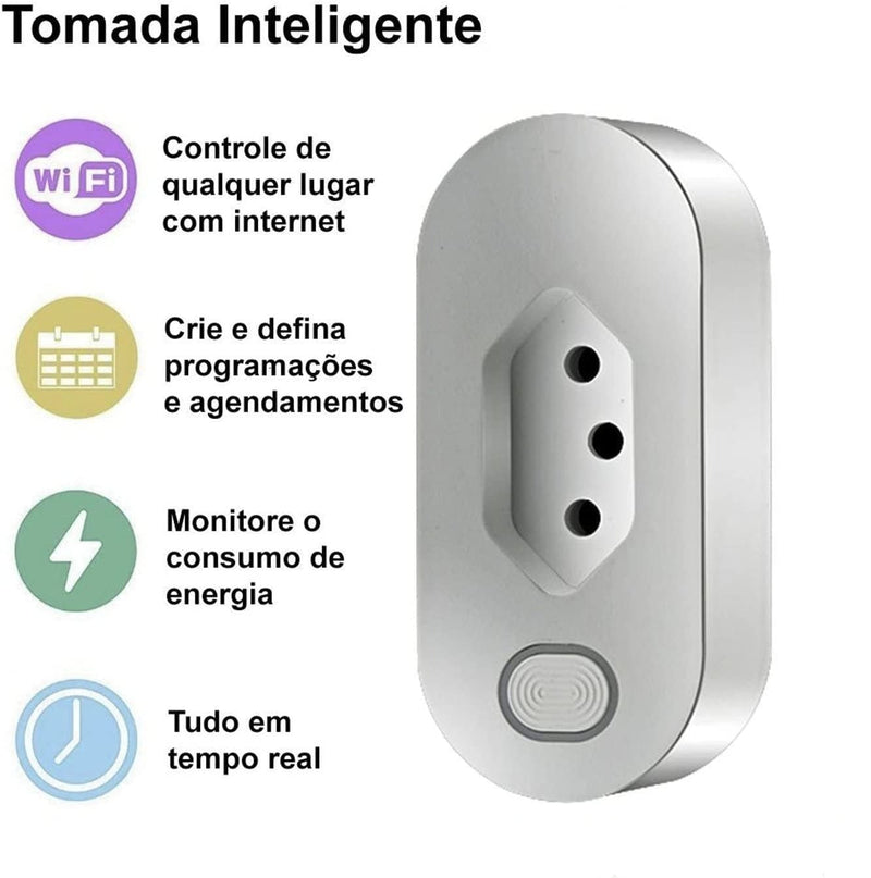 Tomada inteligente Smart Home c/ Controle por voz