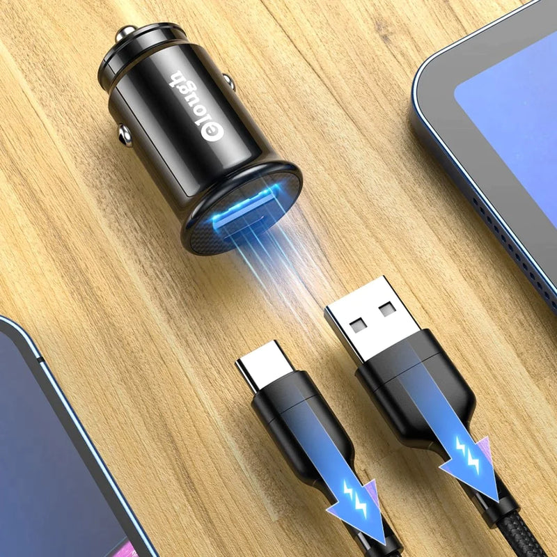 Carregador Veicular Ultra Rápido -  Com 2 Portas USB