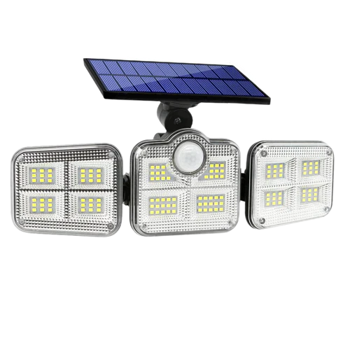 Refletor Led Solar Com 3 Cabeças 800W