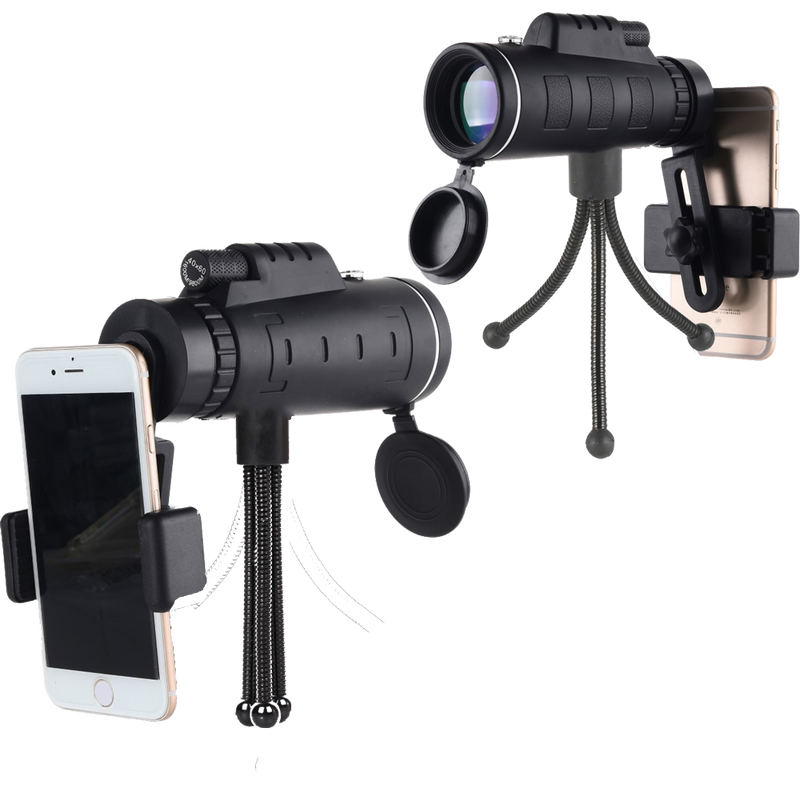 Telescópio Monocular Longo Alcance Zoom 60x40 Com Tripé e Suporte Para Celular