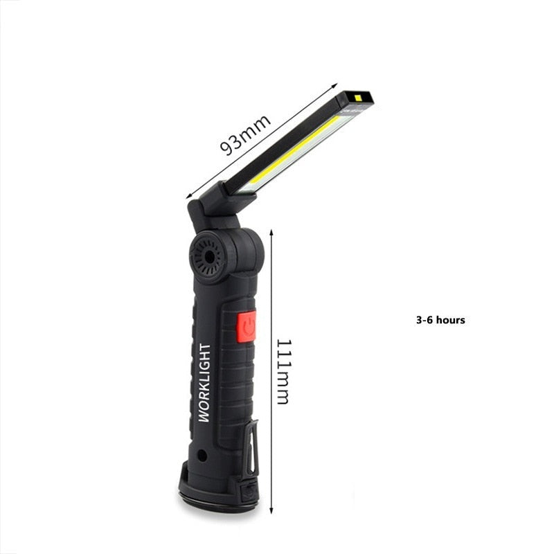 Lanterna em LED Recarregável WorkLight com Gancho e Base Magnética