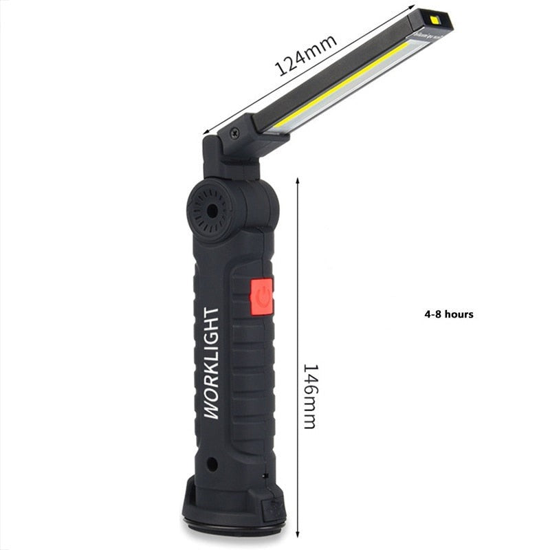 Lanterna em LED Recarregável WorkLight com Gancho e Base Magnética