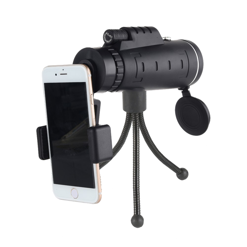 Telescópio Monocular Longo Alcance Zoom 60x40 Com Tripé e Suporte Para Celular