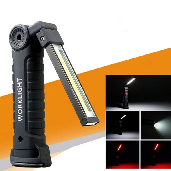 Lanterna em LED Recarregável WorkLight com Gancho e Base Magnética