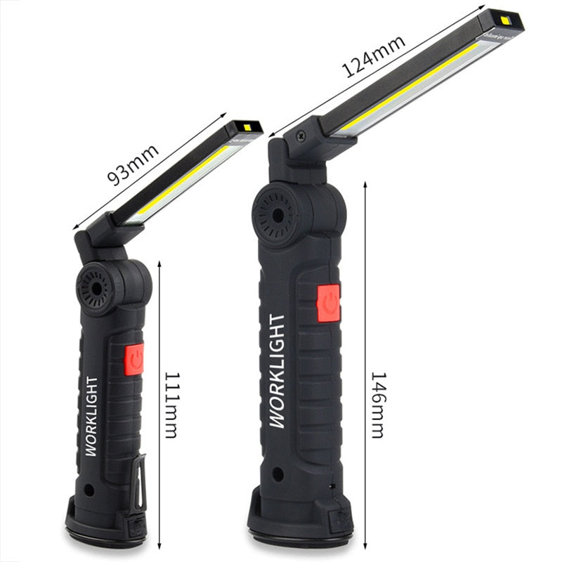 Lanterna em LED Recarregável WorkLight com Gancho e Base Magnética